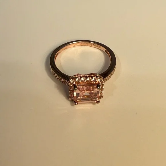 Women’s Lab Created Champagne Sapphire Ring - Picture 7 of 13